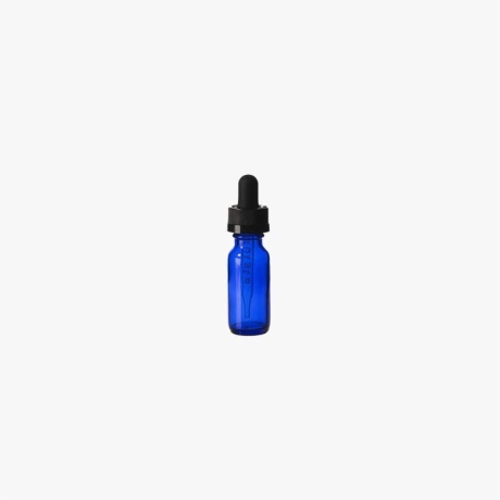1/2 Ounce Cobalt Blue Boston Round Bottle 
