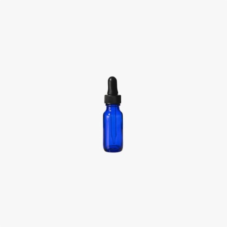 1/2 Ounce Cobalt Blue Boston Round Bottle 
