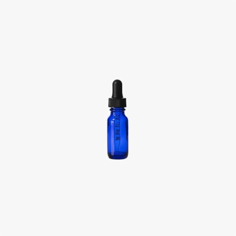1/2 Ounce Cobalt Blue Boston Round Bottle 
