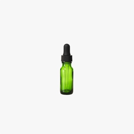1/2 Ounce Emerald Green Boston Round Bottle