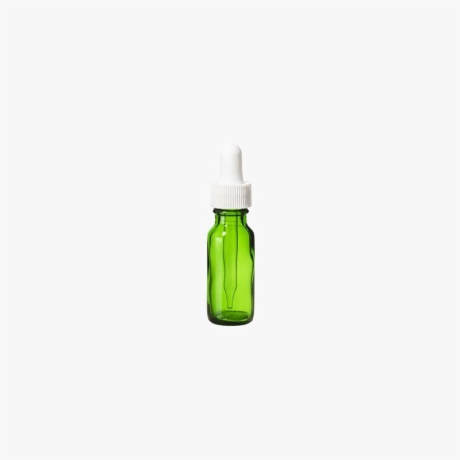 1/2 Ounce Emerald Green Boston Round Bottle
