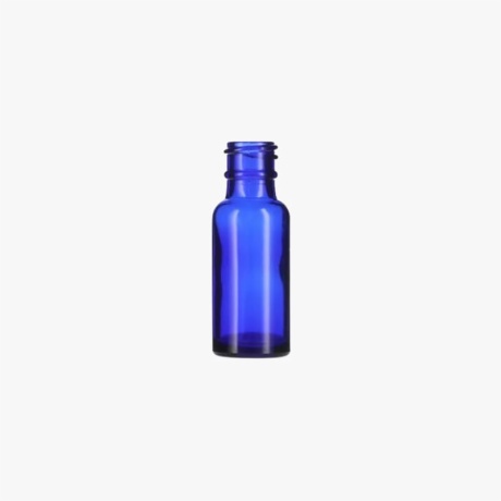 0.5oz (15ml) Cobalt Blue Boston Round Glass Bottle