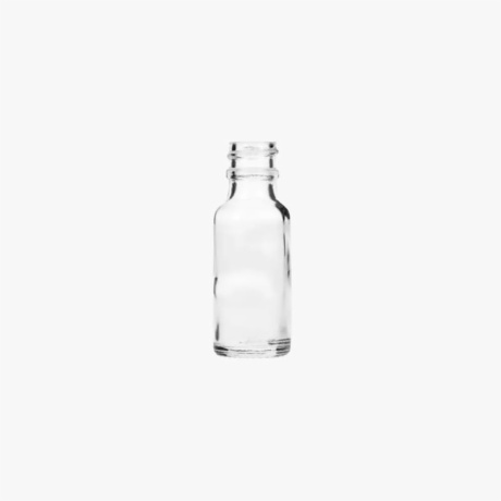 0.5oz Flint (Clear) Boston Round Glass Bottle
