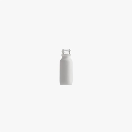 0.5oz Matte White Boston Round Glass Bottle