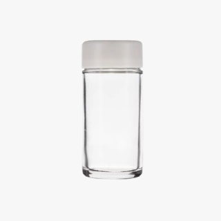 1/4oz Clear Child Resistant Jar with White Lid