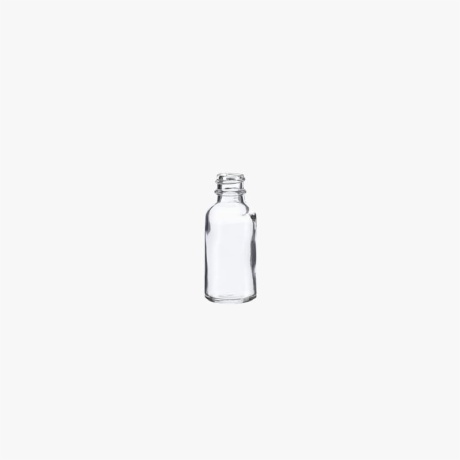 1 Ounce Clear Boston Round Bottle