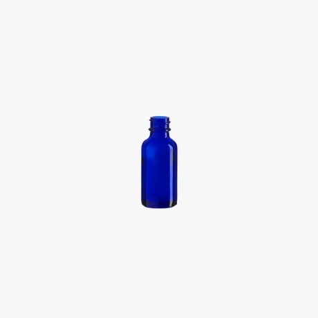1 Ounce Cobalt Blue Boston Round Bottle
