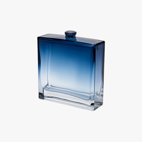 100ml Blue&Clear Gradient Square Glass Perfume Bottle