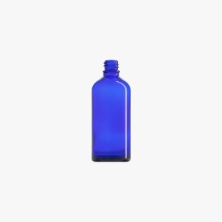 100ml Blue Euro Round Glass Bottle
