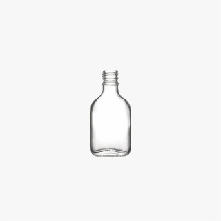 100ml Flint (Clear) Glass Flask Oval Bottle
