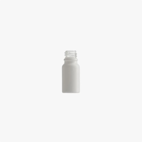 10mL Matte White Euro Round Glass Bottle