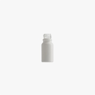 10mL Matte White Euro Round Glass Bottle