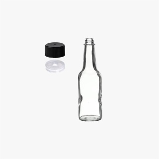 10oz Clear Glass Woozy Bottle with Lid