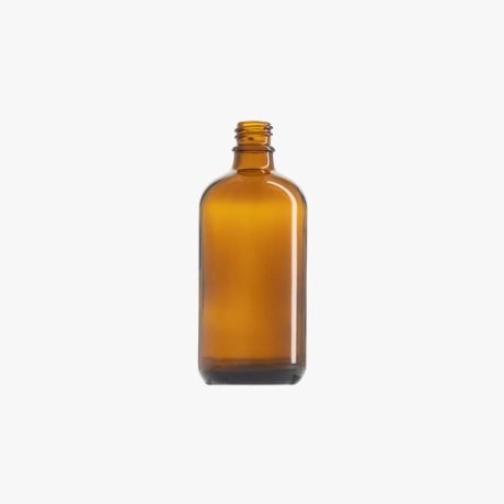120ml Amber Euro Round Glass Bottle