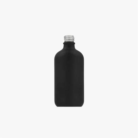 120mL Matte Black Euro Round Glass Bottle