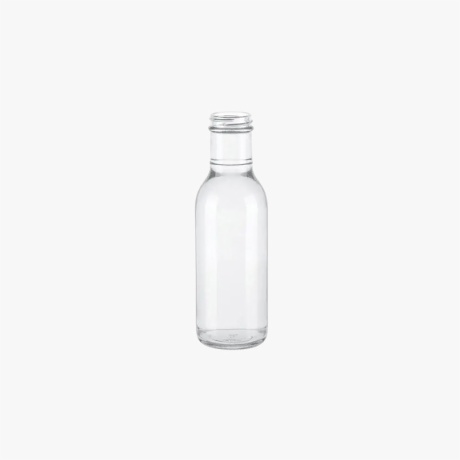 12oz Clear Glass Long Neck Sauce Bottle