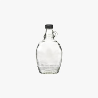 12oz Glass Syrup Bottle with Black Cap