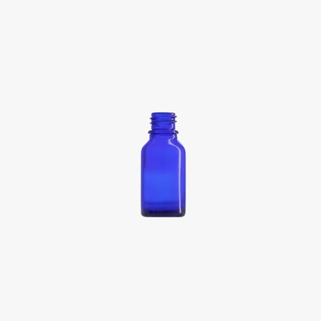 15ml Blue Euro Round Glass Bottle