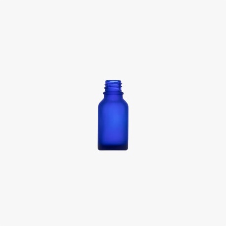 15ml Frosted Blue Euro Round Glass Bottle