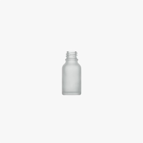 15mL Frosted Clear Euro Round Glass Bottle