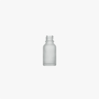 15mL Frosted Clear Euro Round Glass Bottle