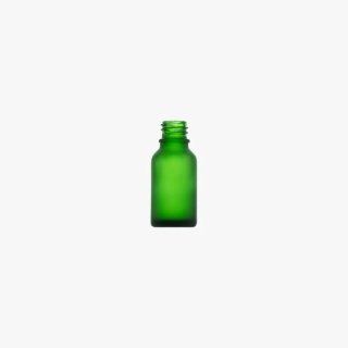 15ml Frosted Green Euro Round Glass Bottle