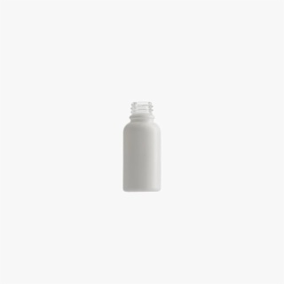 15mL Matte White Euro Round Glass Bottle