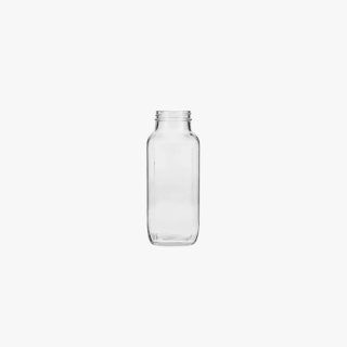 16oz (480ml) Flint (Clear) Glass French Square Bottle