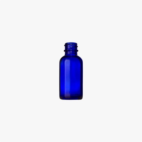 1oz (30ml) Cobalt Blue Boston Round Glass Bottle