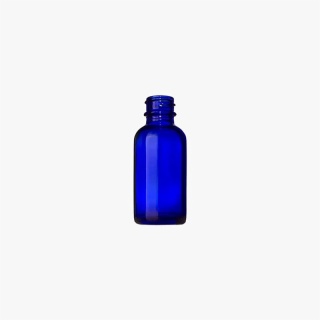1oz (30ml) Cobalt Blue Boston Round Glass Bottle