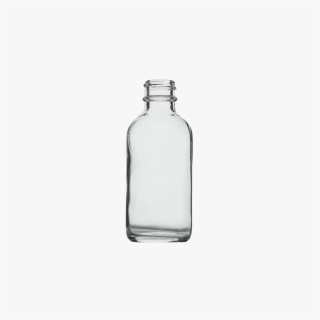 1oz Glass Matte White Boston Round Bottle