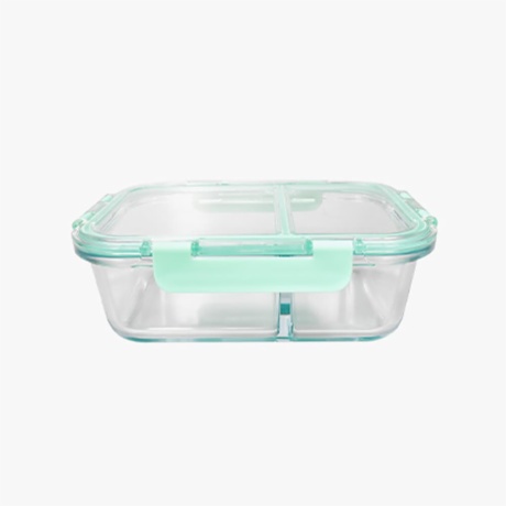 2 compartment glass containers