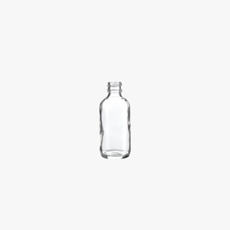 2 Ounce Clear Boston Round Bottle