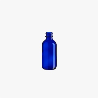 2 Ounce Cobalt Blue Boston Round Bottle