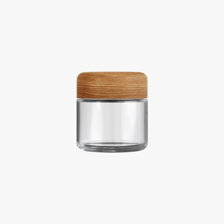 2oz Child Resistant C-Class Jar with Plastic Wood Finish Lid