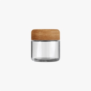 2oz Child Resistant C-Class Jar with Plastic Wood Finish Lid