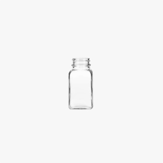 2oz Flint (Clear) Wide Mouth Square Glass Bottle