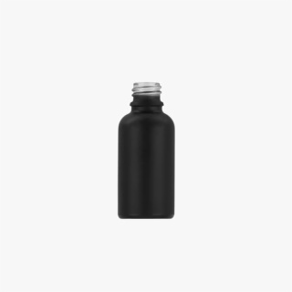 30mL Matte Black Euro Round Glass Bottle