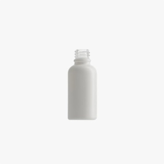 30mL Matte White Euro Round Glass Bottle