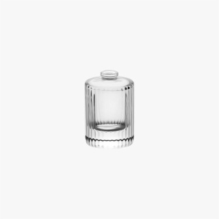 30ml  Round Vertical Stripe Shape Glass Perfume Bottle