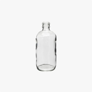 32 Ounce Clear Boston Round Glass Bottle