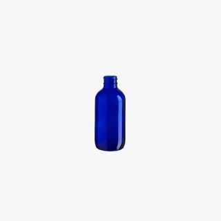 4 Ounce Cobalt Blue Boston Round Bottle