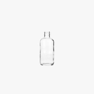 4oz (120ml) Flint (Clear) Boston Round Glass Bottle