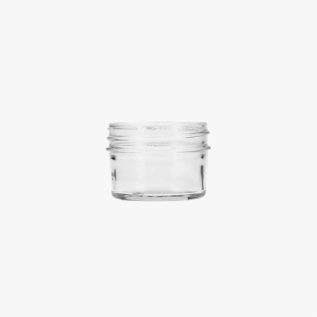 4oz (120ml) Flint (Clear) Glass Jelly Jam Round Glass Jar