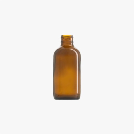 4oz Amber Boston Round Glass Bottle