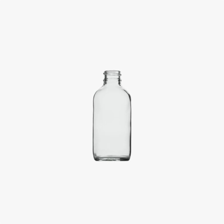 4oz Clear Boston Round Glass Bottle