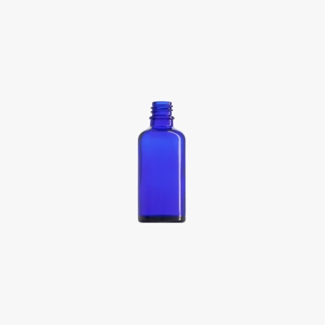 50ml Blue Euro Round Glass Bottle