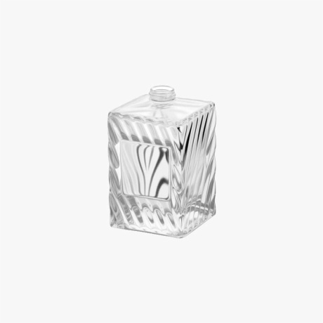50ml Square Vintage Striped Perfume Bottle