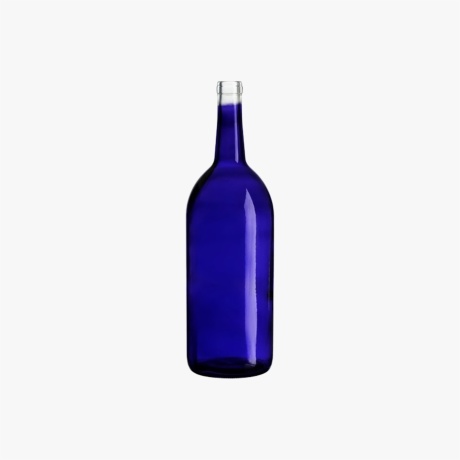 1.5L Cobalt Blue Bordeaux Wine Bottle