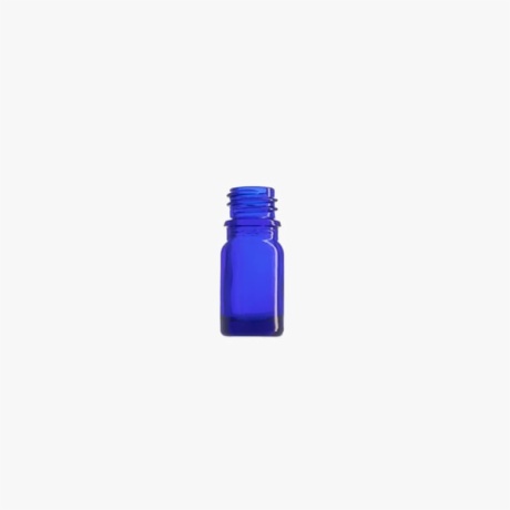 5ml Blue Euro Round Glass Bottle